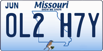 MO license plate OL2H7Y