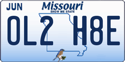 MO license plate OL2H8E