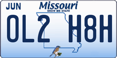 MO license plate OL2H8H
