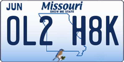 MO license plate OL2H8K