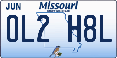 MO license plate OL2H8L