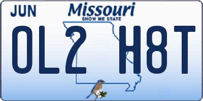 MO license plate OL2H8T
