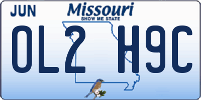 MO license plate OL2H9C