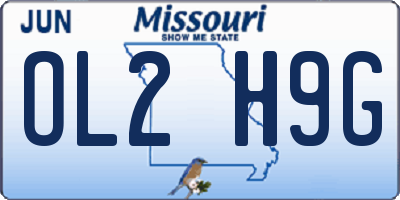 MO license plate OL2H9G