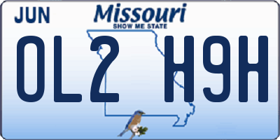 MO license plate OL2H9H