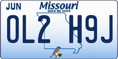 MO license plate OL2H9J