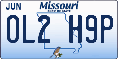 MO license plate OL2H9P