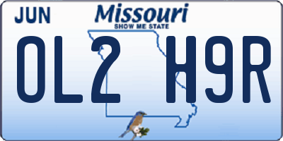 MO license plate OL2H9R