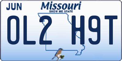 MO license plate OL2H9T