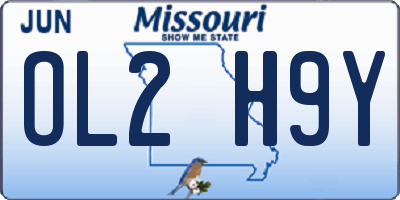 MO license plate OL2H9Y