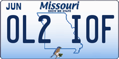 MO license plate OL2I0F