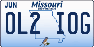 MO license plate OL2I0G