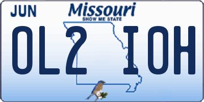 MO license plate OL2I0H