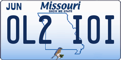 MO license plate OL2I0I