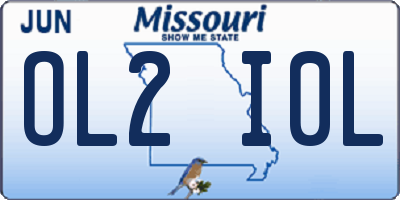 MO license plate OL2I0L