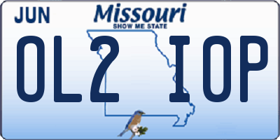 MO license plate OL2I0P