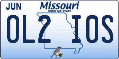 MO license plate OL2I0S