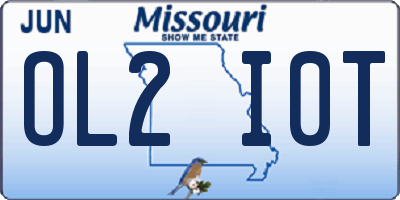 MO license plate OL2I0T