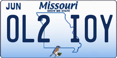MO license plate OL2I0Y