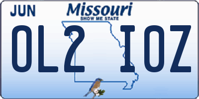 MO license plate OL2I0Z