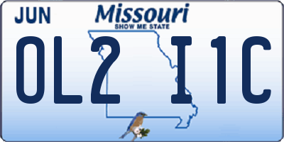 MO license plate OL2I1C