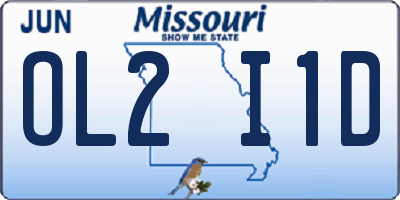 MO license plate OL2I1D