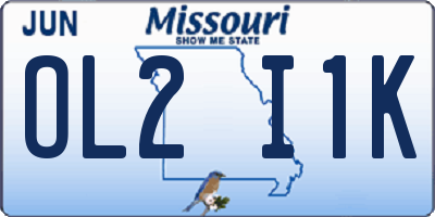 MO license plate OL2I1K