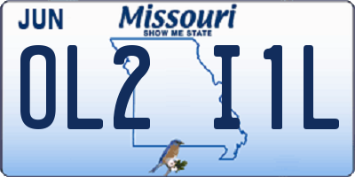 MO license plate OL2I1L