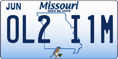 MO license plate OL2I1M