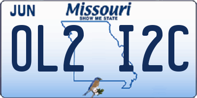 MO license plate OL2I2C