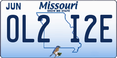 MO license plate OL2I2E