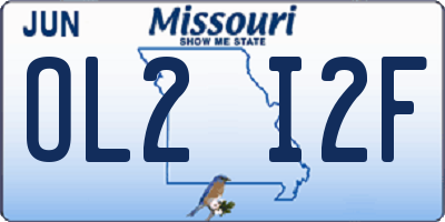 MO license plate OL2I2F