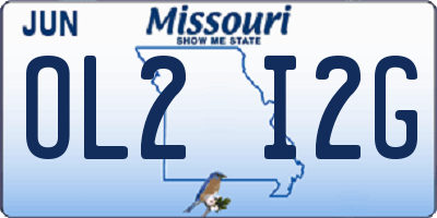 MO license plate OL2I2G