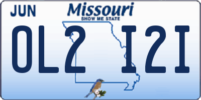 MO license plate OL2I2I