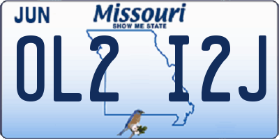 MO license plate OL2I2J