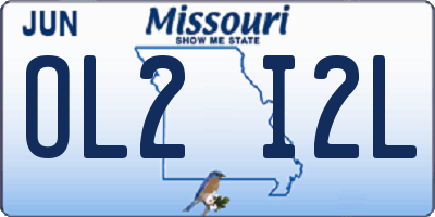 MO license plate OL2I2L