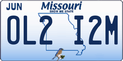 MO license plate OL2I2M