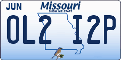 MO license plate OL2I2P