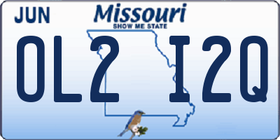 MO license plate OL2I2Q