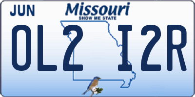 MO license plate OL2I2R