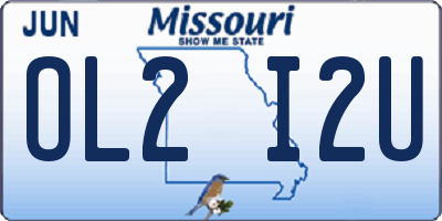 MO license plate OL2I2U