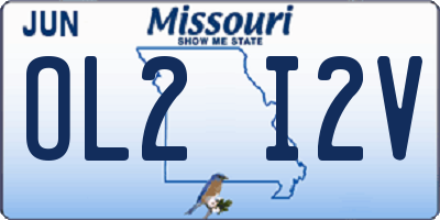 MO license plate OL2I2V