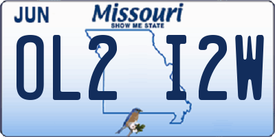 MO license plate OL2I2W