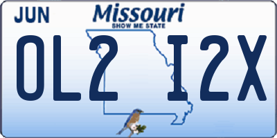 MO license plate OL2I2X
