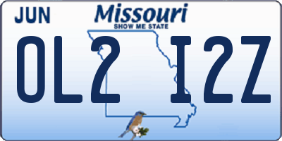 MO license plate OL2I2Z