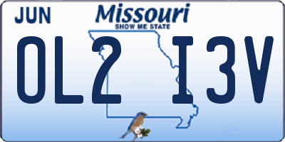 MO license plate OL2I3V