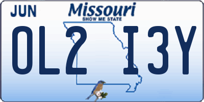 MO license plate OL2I3Y