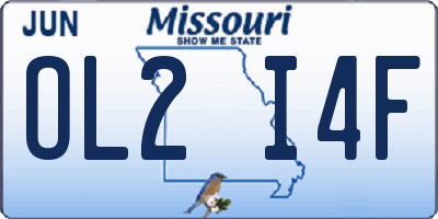 MO license plate OL2I4F