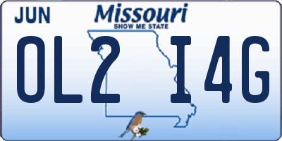 MO license plate OL2I4G