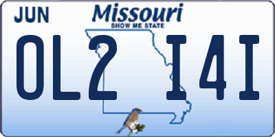 MO license plate OL2I4I